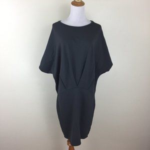 ATHLETA Gray Short Dolman Sleeve Fleece Lined Loose Fit Dress